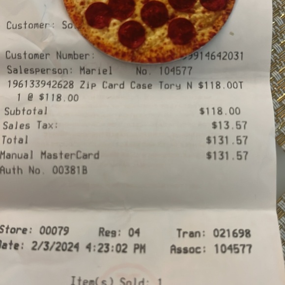 Tory Burch Navy Card Holder - Picture 6 of 9